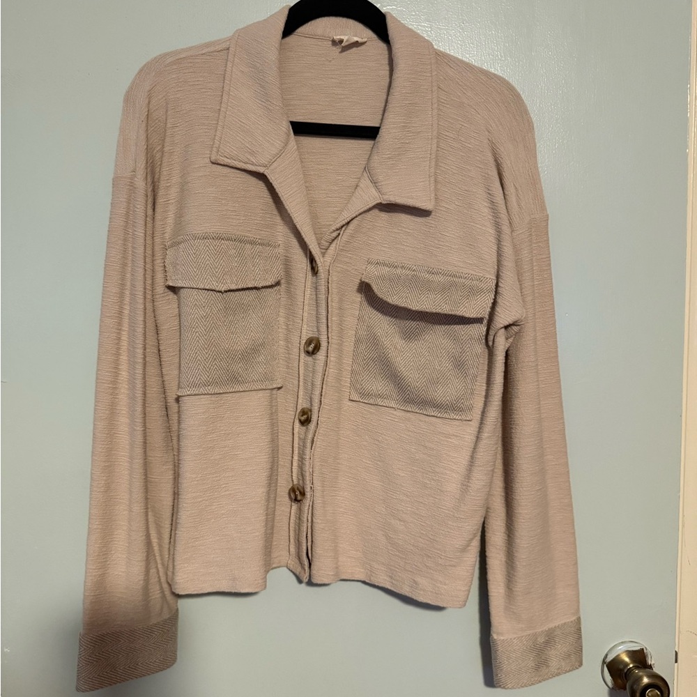 Hem & Thread Beige Textured Sweater